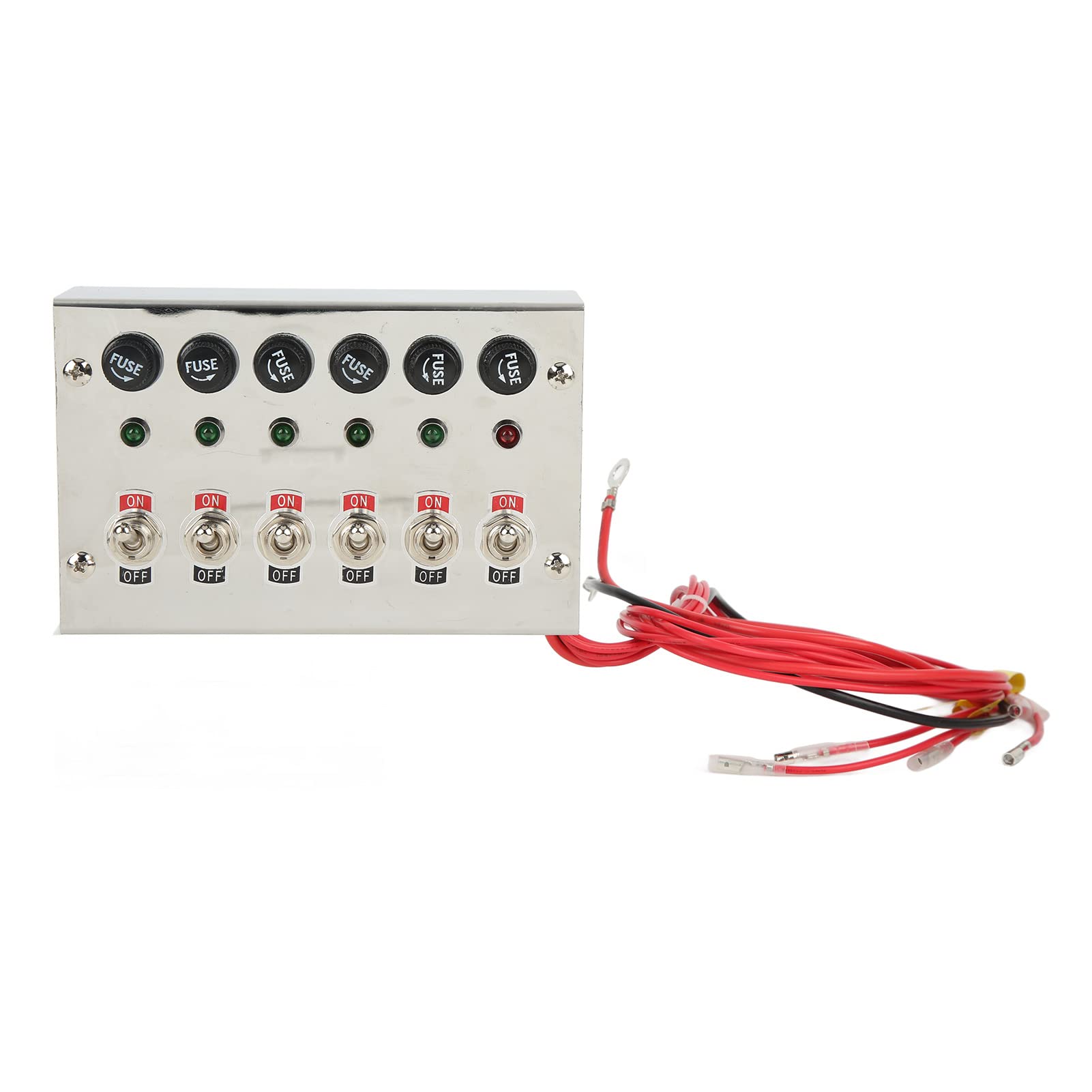 CCYLEZ Panel Przełączników 6-gangowy z Wskaźnikami LED, 15A, do zastosowań