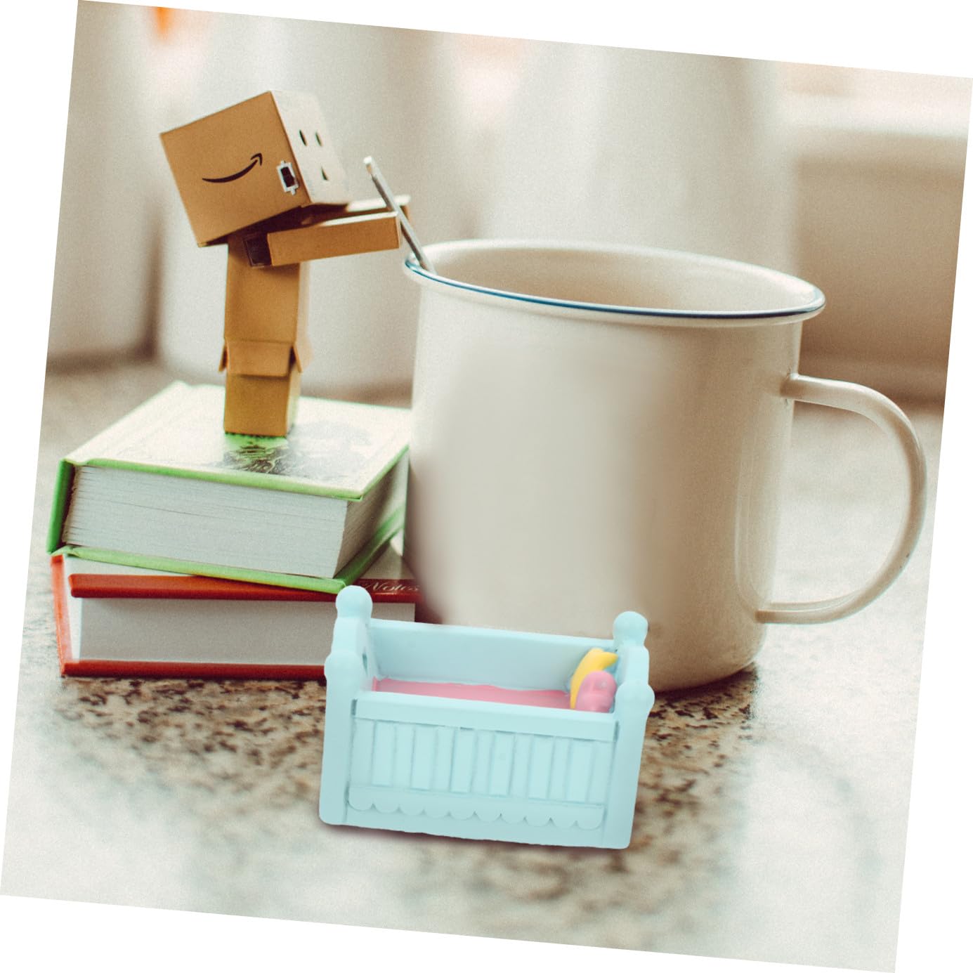 Ciieeo 9stücke Teiliges Cartoon Cake Topper Niedliche Dekoration Für Kuchen Für Feierlichkeiten Wohnaccessoire Babybett Holzpferd Kinderwagen