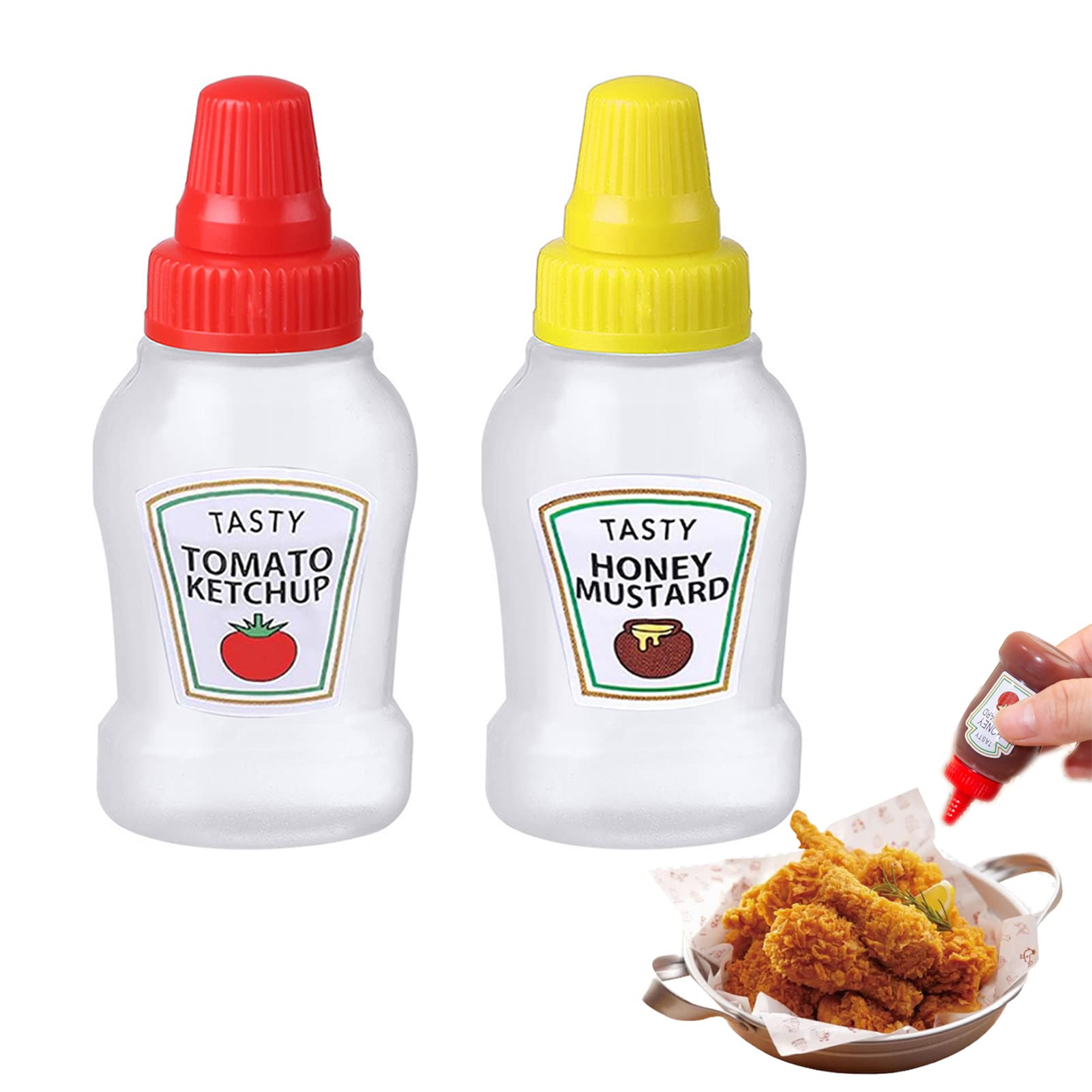 Rianpesn Transparent Squeeze Sauce Bottle, Squeeze Small Ketchup Bottle For Condiment, Portable And Exquisite Multipurpose Bottle, For Ketchup, Mayonnaise, Salad Dressing, Olive Oil, Barbecue Sauce, Wasabi, Hot