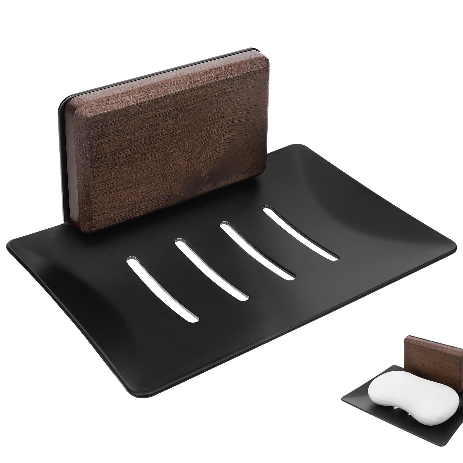 Porte-savon autocollant pour douche et salle de bain accessoire blanc