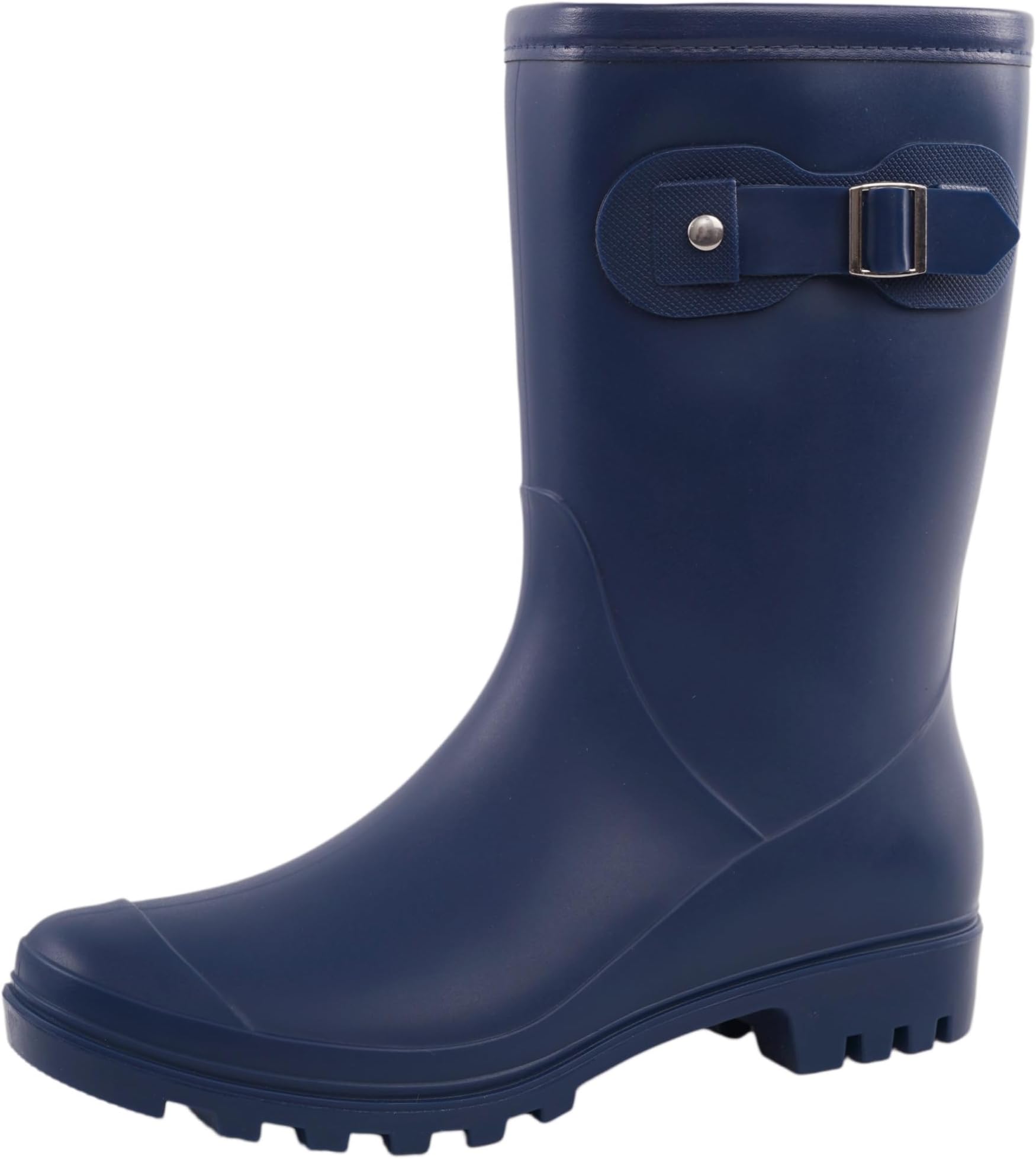 Women's Mid Calf Rain Boots Waterproof Fashion Garden Shoes Anti-slipping Rainboots For Women Comfortable Insole Light Rain Shoes