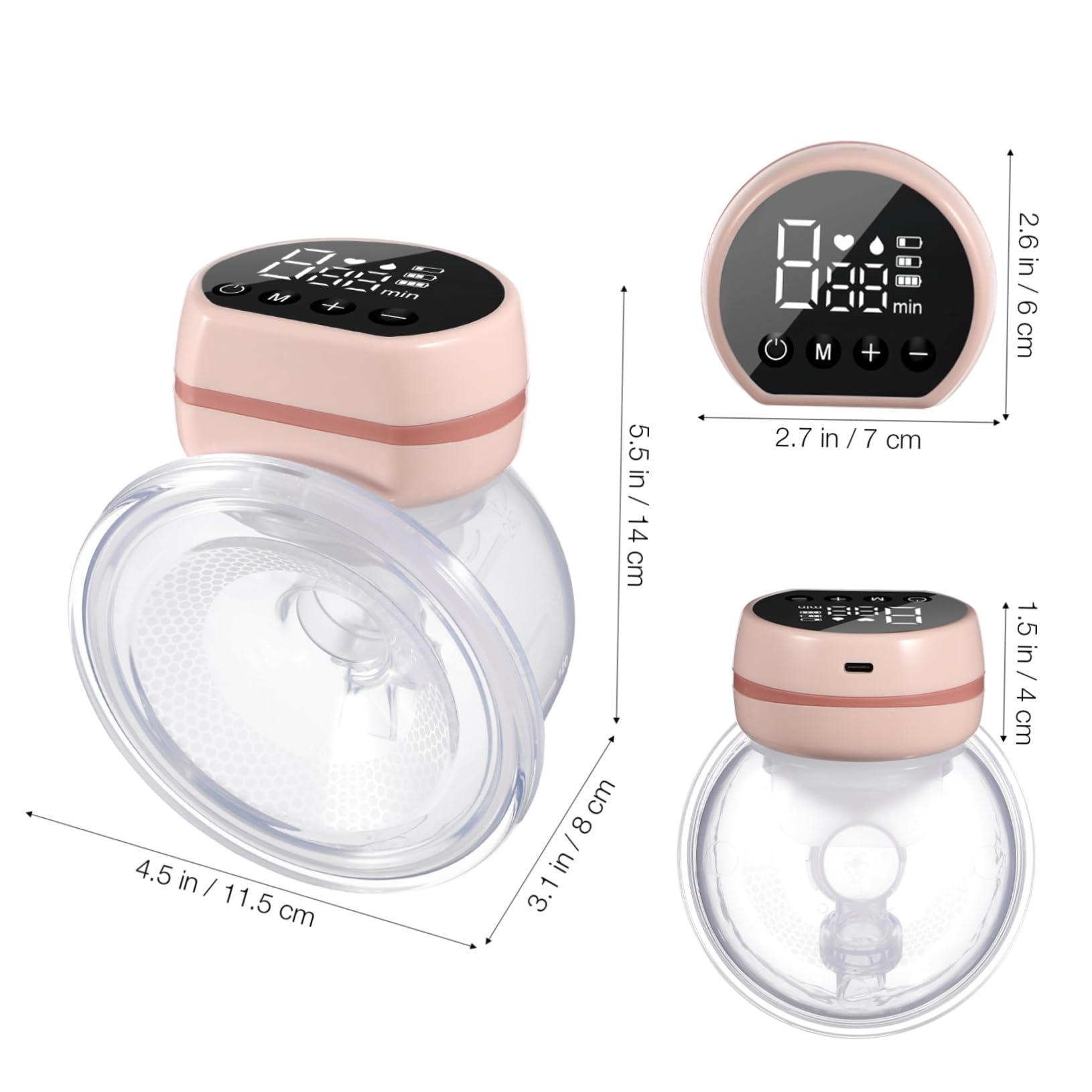 FRCOLOR Extractor de Leche Eléctrico Dispositivo Silencioso y Silicona Suave Portátil Diseño Manos Libres Cómoda Adecuado para Lactancia Materna