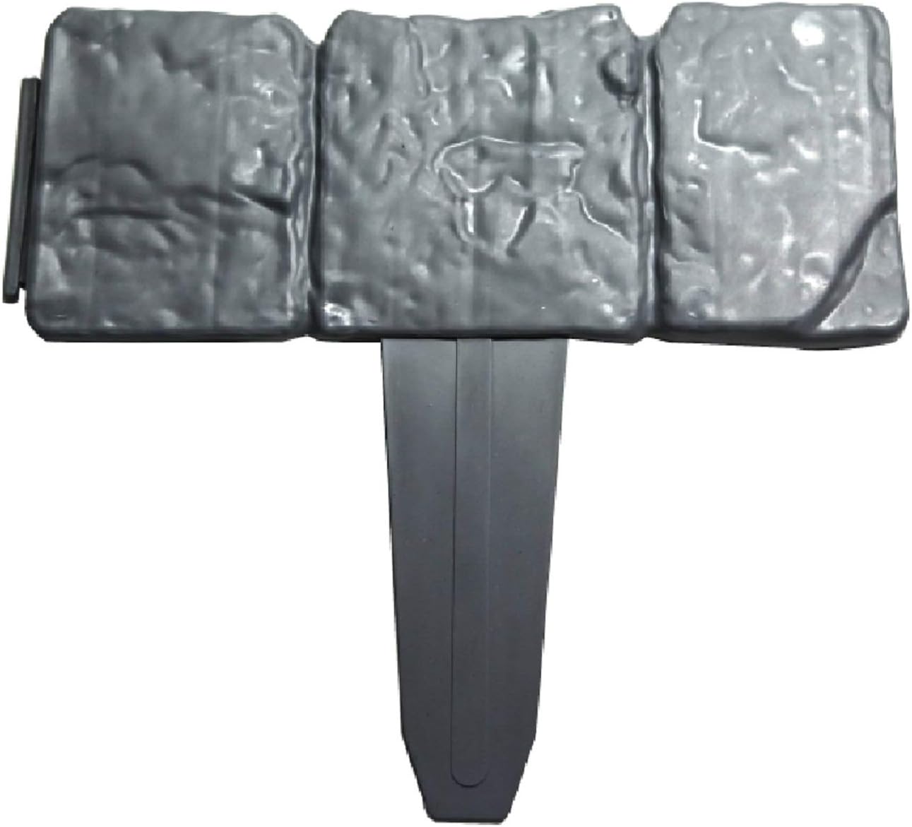 Ram©20 x Pack Dark Grey Cobbled Stone Effect Garden Lawn Edging Plant Border - Simply Hammer in 10 Pack Dark Grey Cobbled Stone Effect Garden Lawn Edging Plant Border - Simply Hammer in 5 Meter