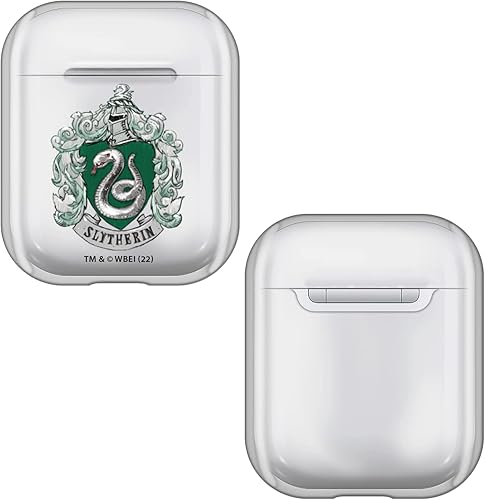 Miniatura 7 de Head Case Designs Funda de cristal duro transparente con licencia oficial de Harry Potter Hufflepuff Crests and Shields compatible con Apple AirPods