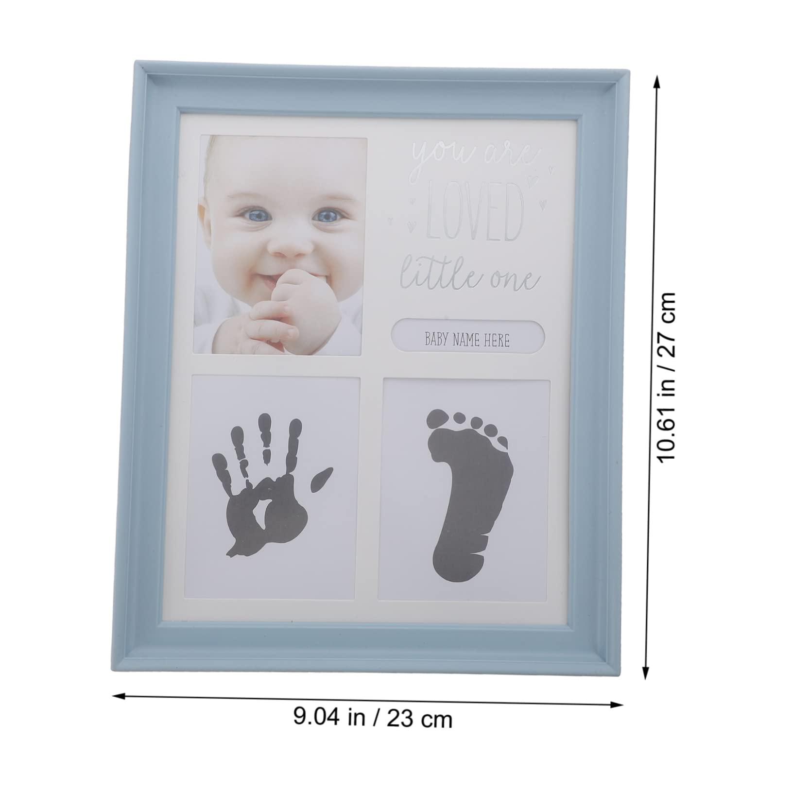 BRIGHTFUFU 1Set Handprint and Footprint Keepsake Frame Print Kit for Newborn Memories for Shower Cherish First Prints with Easy DIY Setup