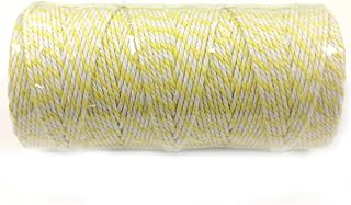 Wrapables Cordel de algodón de 12 Capas, 110 Yardas, Amarillo
