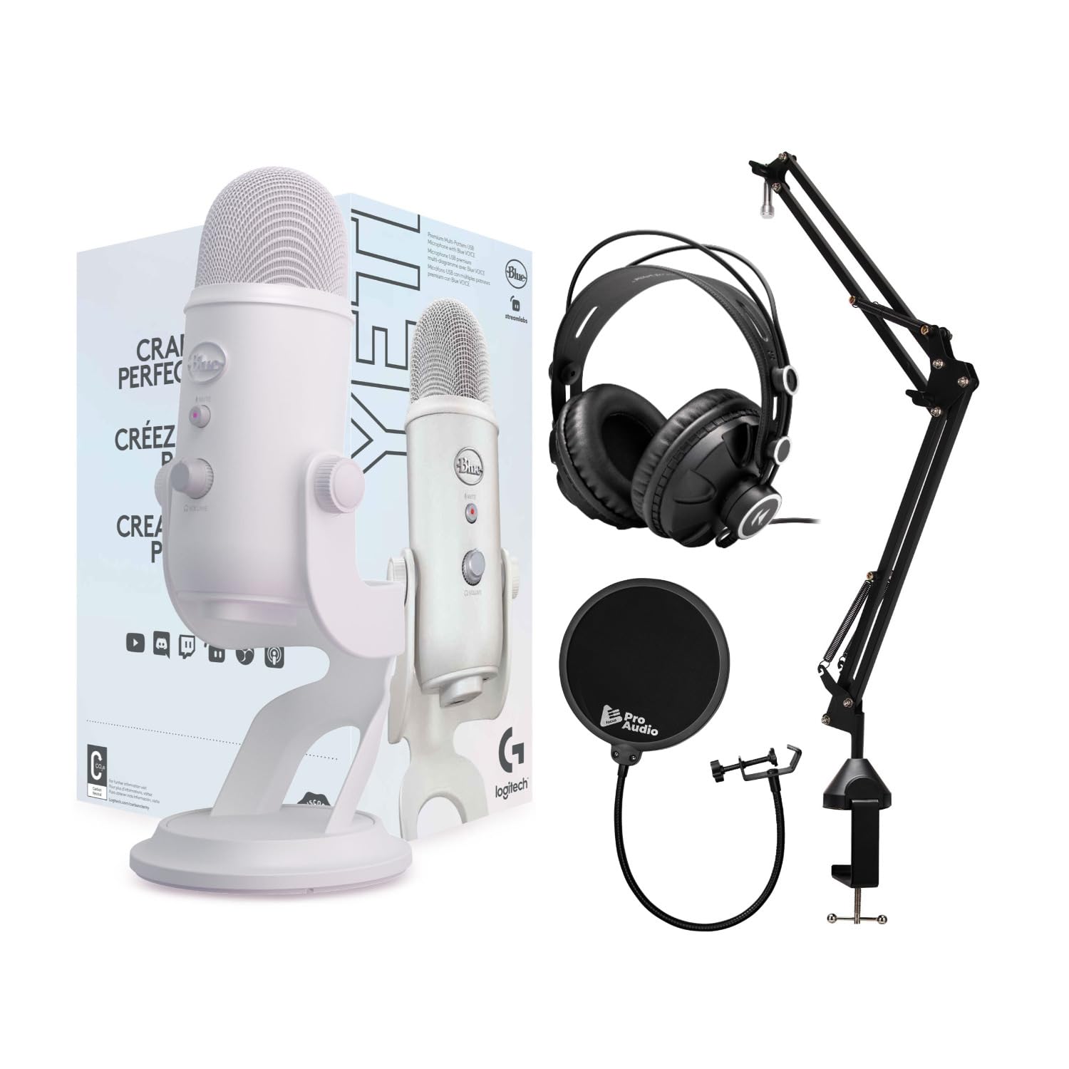 Amazon.com: Blue Microphones Yeti USB Microphone (White Mist