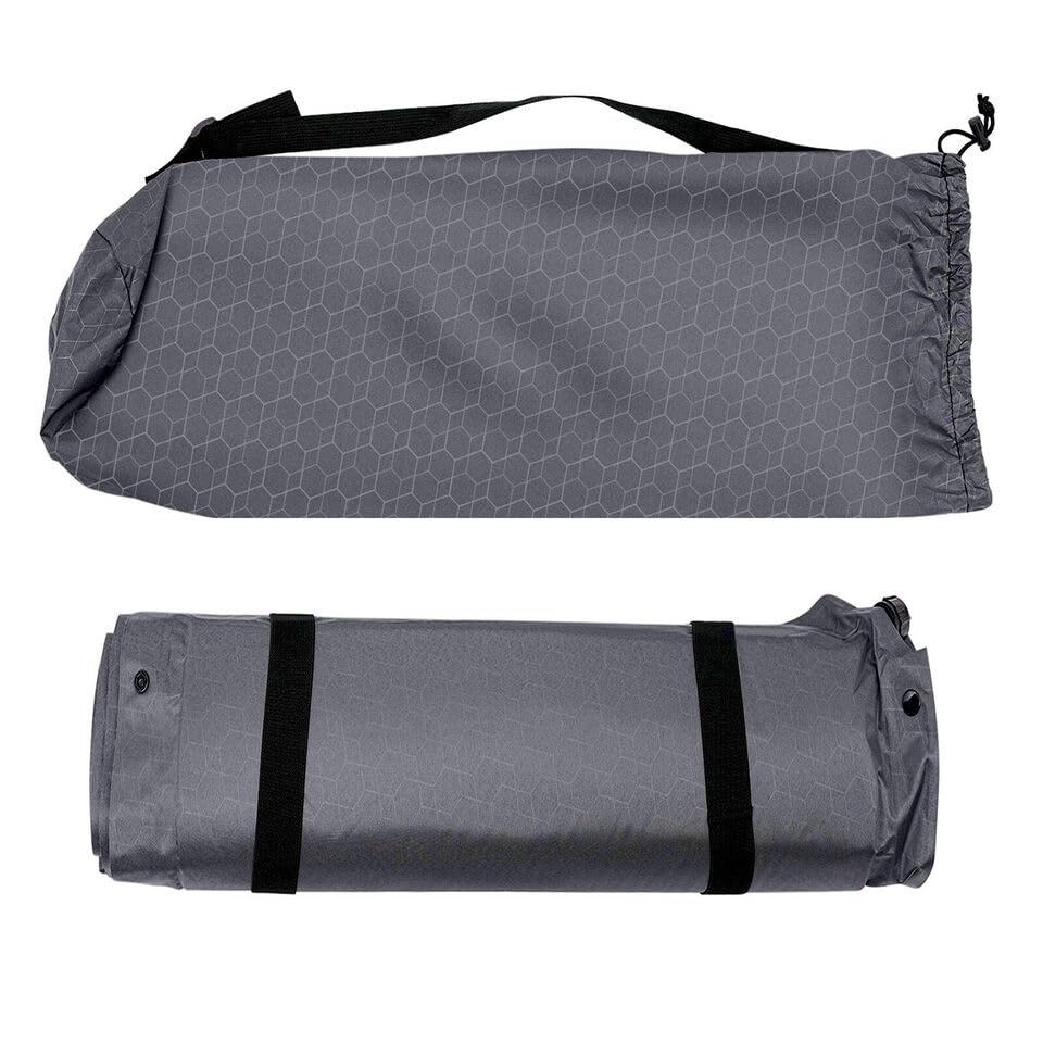 2 Coussins Gonflables SUTAFOR - Ultra-Légers 40g - Camping/Voyage - Gris 34x22cm