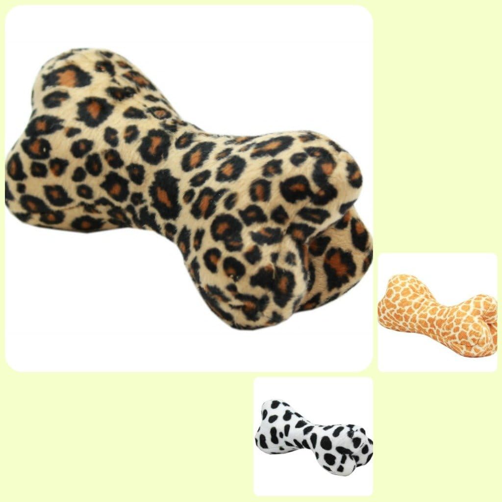 Pet Supplies Animal Print Plush 3D Bone Dog Toys