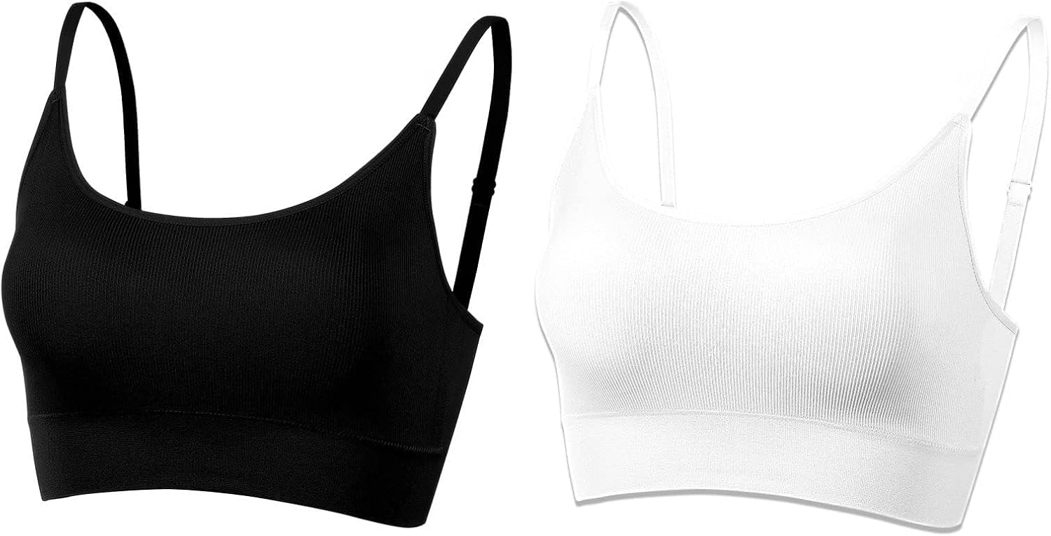 AMRIY Womens Sports Bras for Women Light Support Padded Workout Bras for Women Supportive Seamless Women's Wireless Yoga Bra