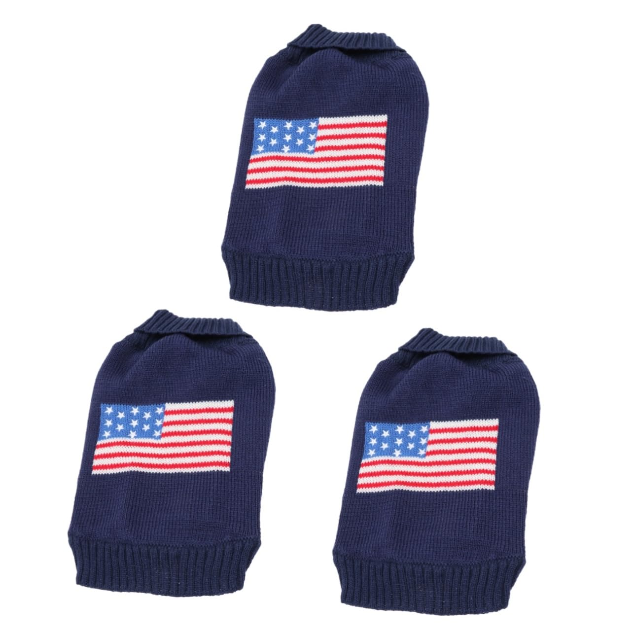 Pull pour chien facile à porter protection froid motif américain taille S