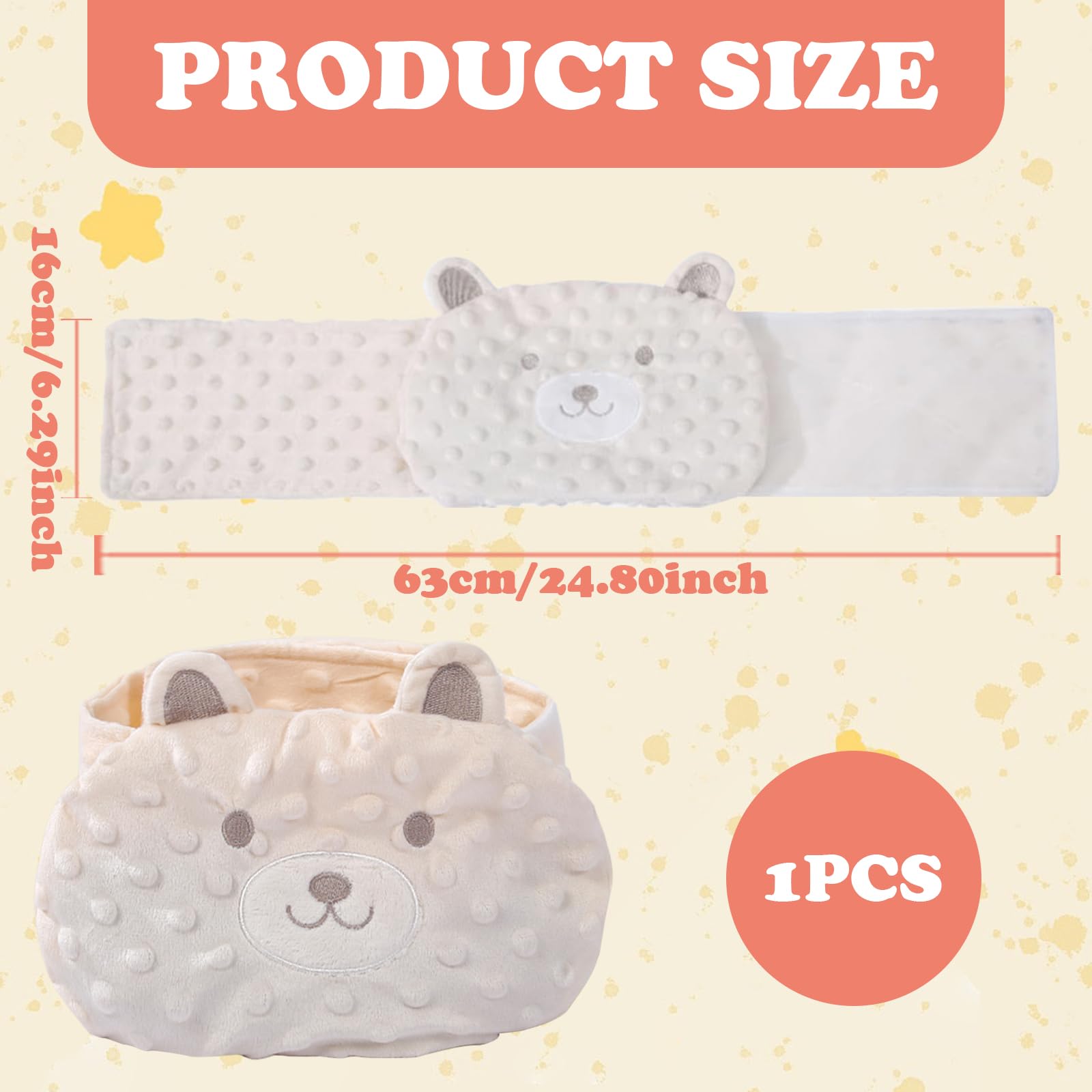 Bouillotte Bebe Anti Colique, Ceinture Anti Colique Bebe,Idéale Pour Les Maux De Ventre Et Les Ballonnements, Haricots Rouges Remplis,Peut Être Chauffé Et Lavable