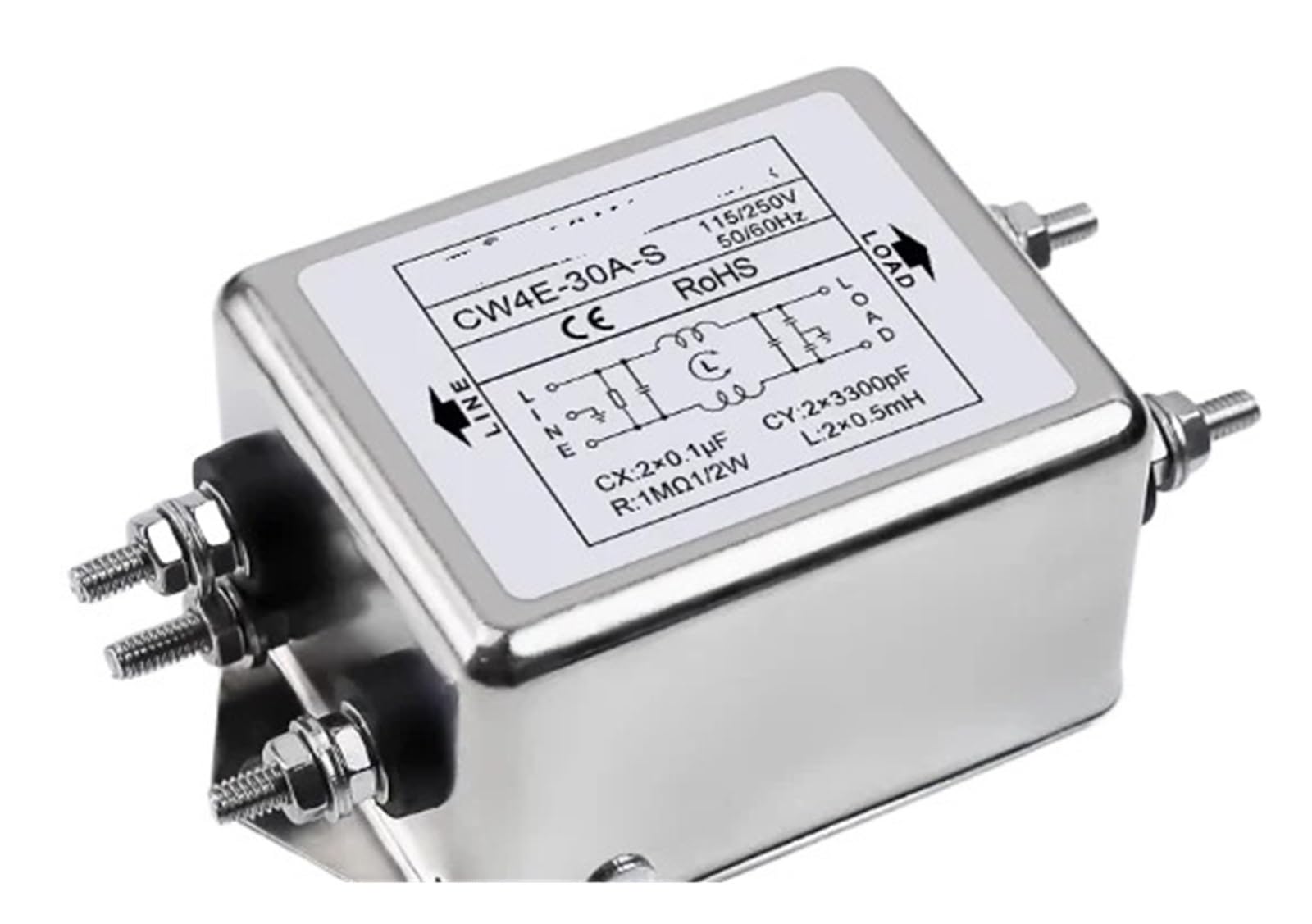 MBPAIHOP CW4E-30A-S anti-interference AC 220V power filter circuit audio purifier CW4E 10A 20A 30A