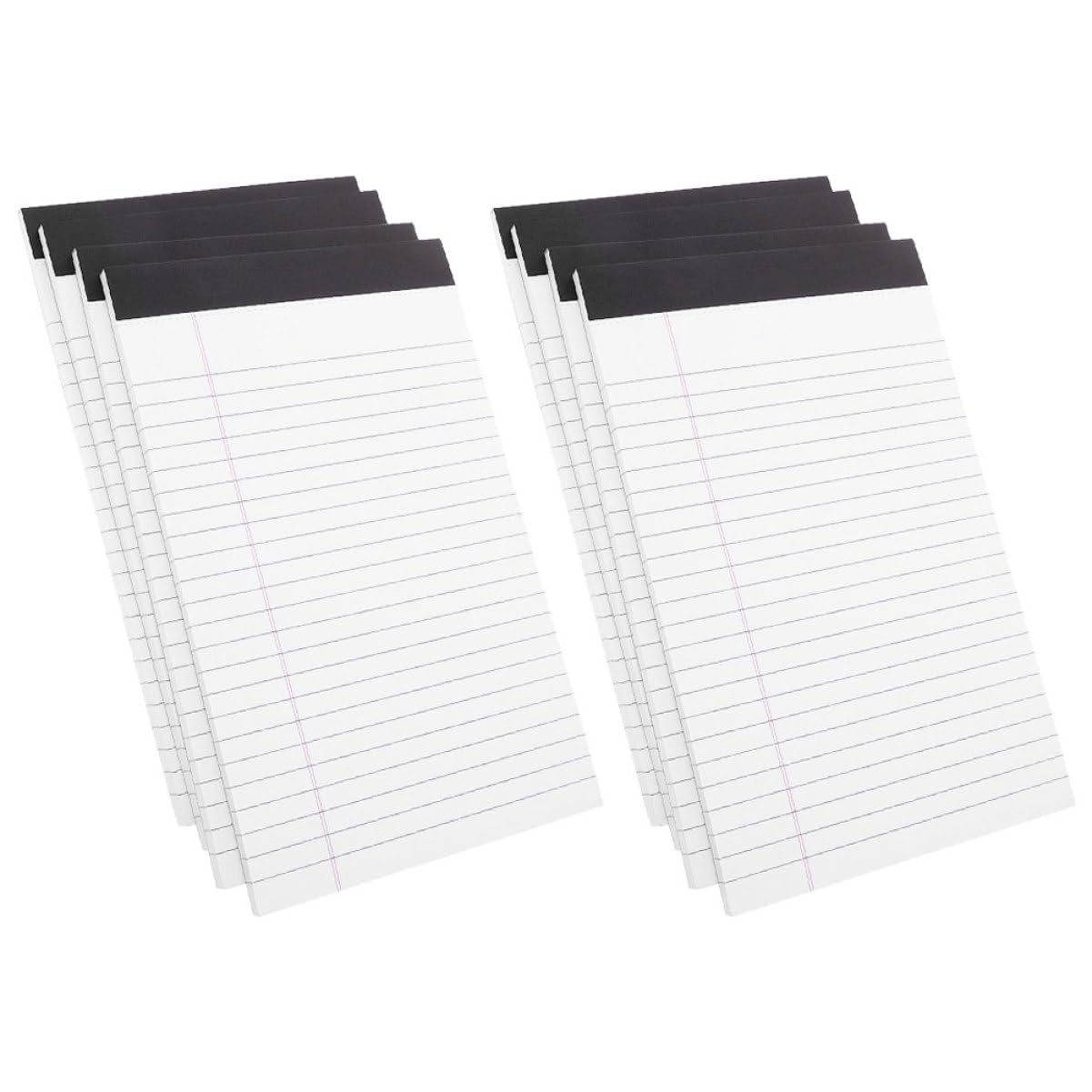 NUOBESTY Blocco Note Legale A5 8 Pezzi a Righe Larghe, Blocco Per Appunti Legali Piccolo e Portatile, Carta a Righe Per Studenti, Ufficio e Viaggi, Design Pratico e Leggero