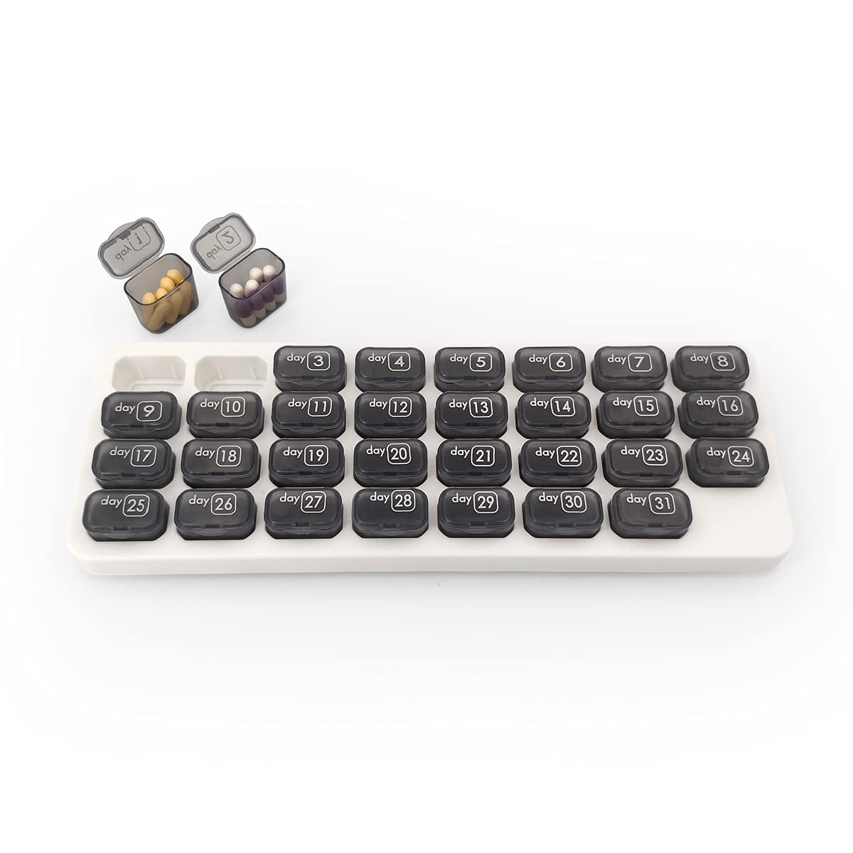 Pill Organizer Monthly,31 Day Pill Organizer with Removable pods,4 Weeks Pill case, Pill Organizer Monthly,Pill Box Monthly,Pill case Monthly;Pill Organizer