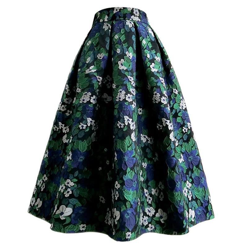 Jupe midi vintage Y2k fleurie pour sublimer les silhouettes 44