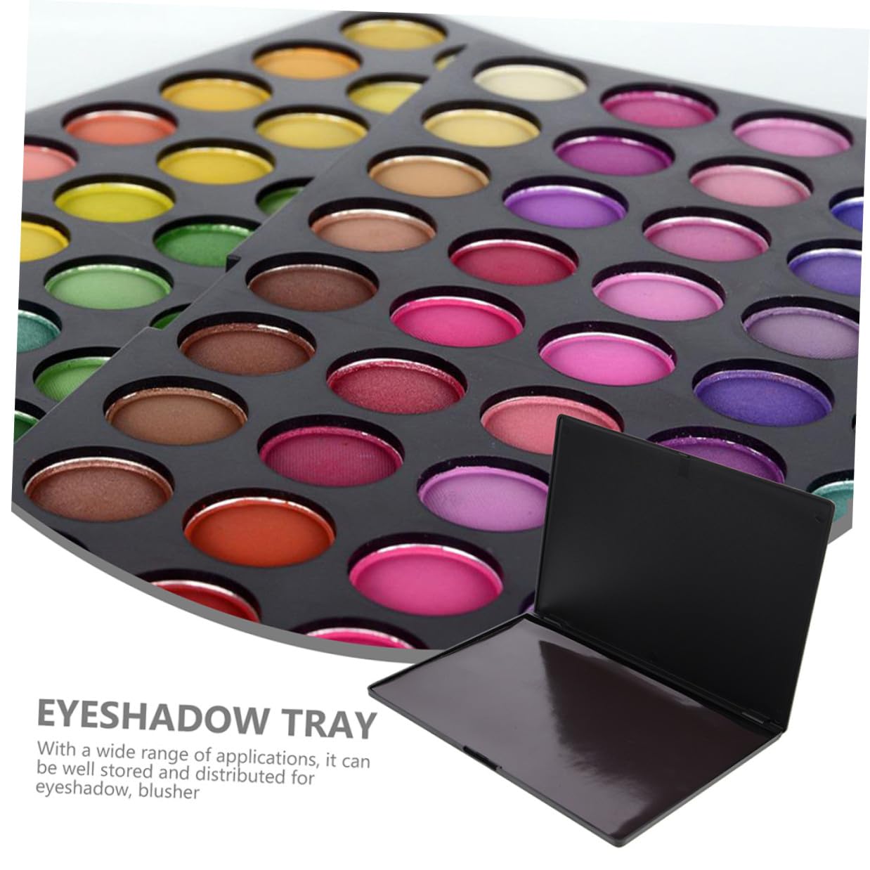 TEHAUX Palette Ombretti Magnetica Vuota 2 Pezzi Grande Formato 23x15 Cm Vassoio Portaombretti Fai da Te Portatile per Trucco Quotidiano e Viaggi