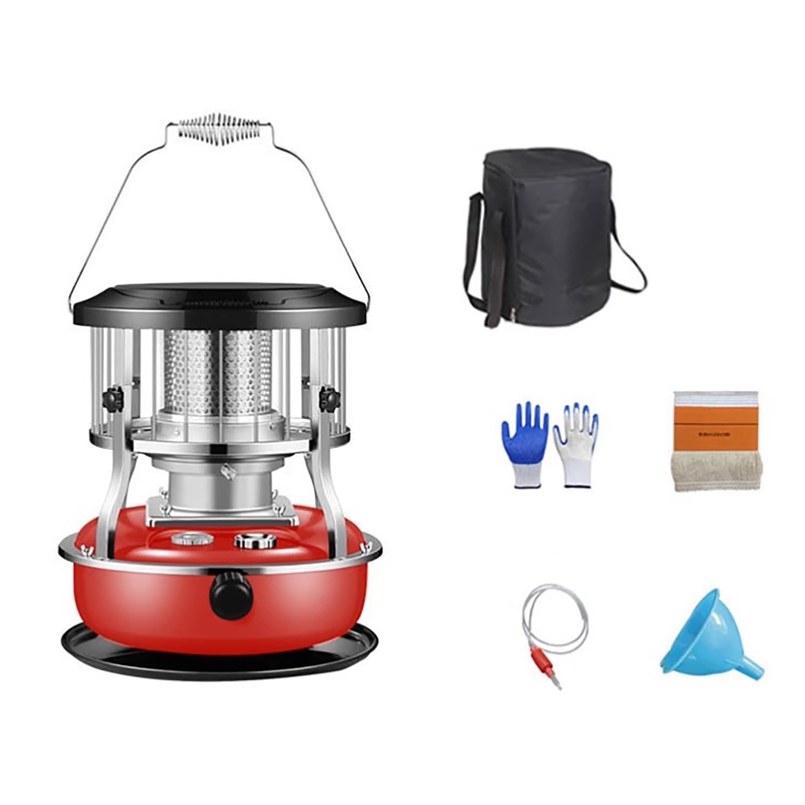 Kerosinheizungen, Petroleumofen, Tragbare Heizung für Camping, Notheizung, für Zuhause, Roadtrip, Picknick-Camping, Angeln(Red)