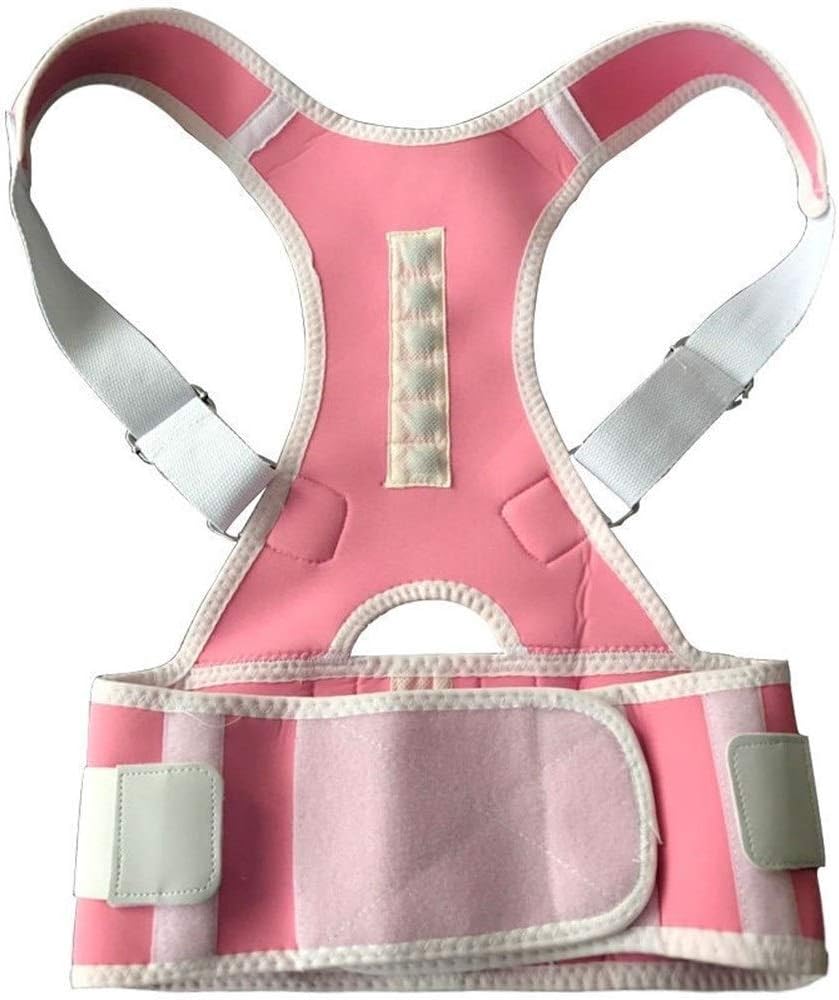 DSMYYXGS Magnetic Posture Corrector for Women Men Orthopedic Corset Back Support Belt Pain Back Brace Support Belt Magnets Therapy (Color : White, Size : X-Large)