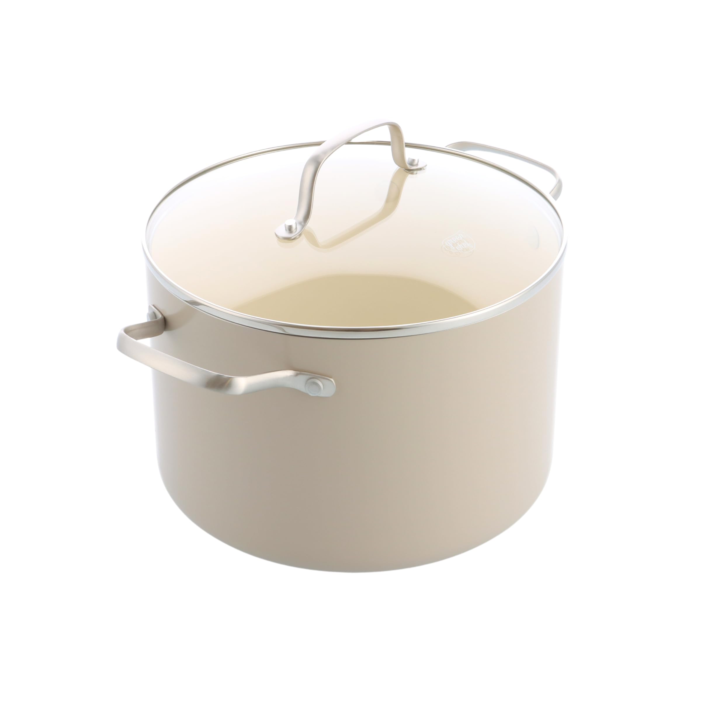GreenChef Nordics Ceramic Stock Pot 24cm 7.6L, Induction, PFAS-Free, Cream