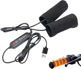 PAVIKE グリップヒーター バイク用 速暖 ハンドルヒーター 巻き付け usb給電 3段階温度調整 脱着簡単 強力防水 ワンボタン温度制御 電熱ハンドル 電熱グリップ 滑り止め設計 バイクパーツセンター 防寒 オートバイ/自転車/原付/スクーター 防寒対策 ホットグリップ