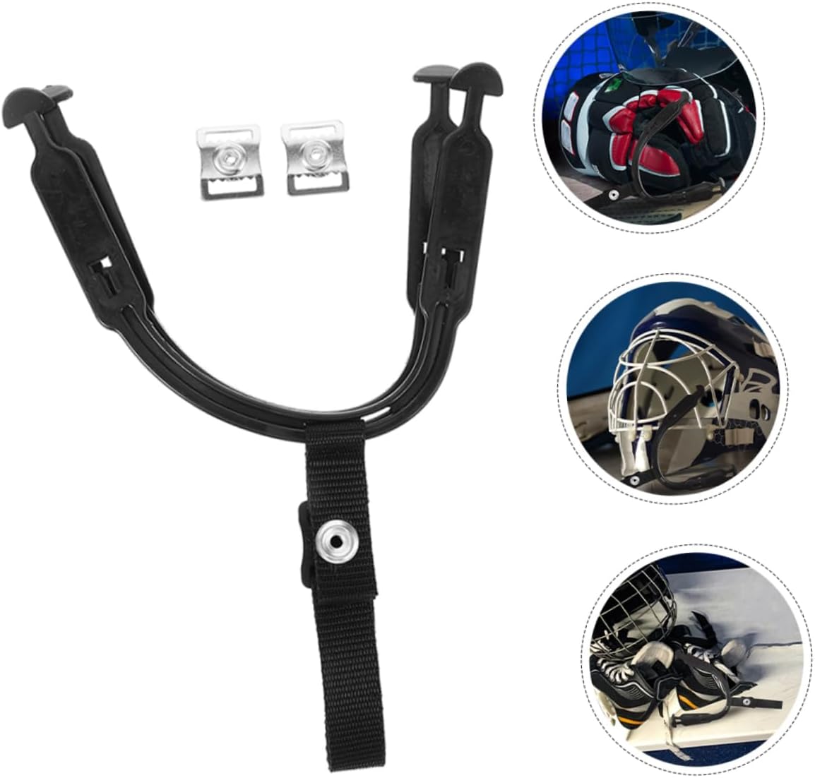 2sets Ice Hockey Helmet Chin Strap Catchers Mask Visor Hockey Chin Cup Strap Kit for Football Helmet Repair
