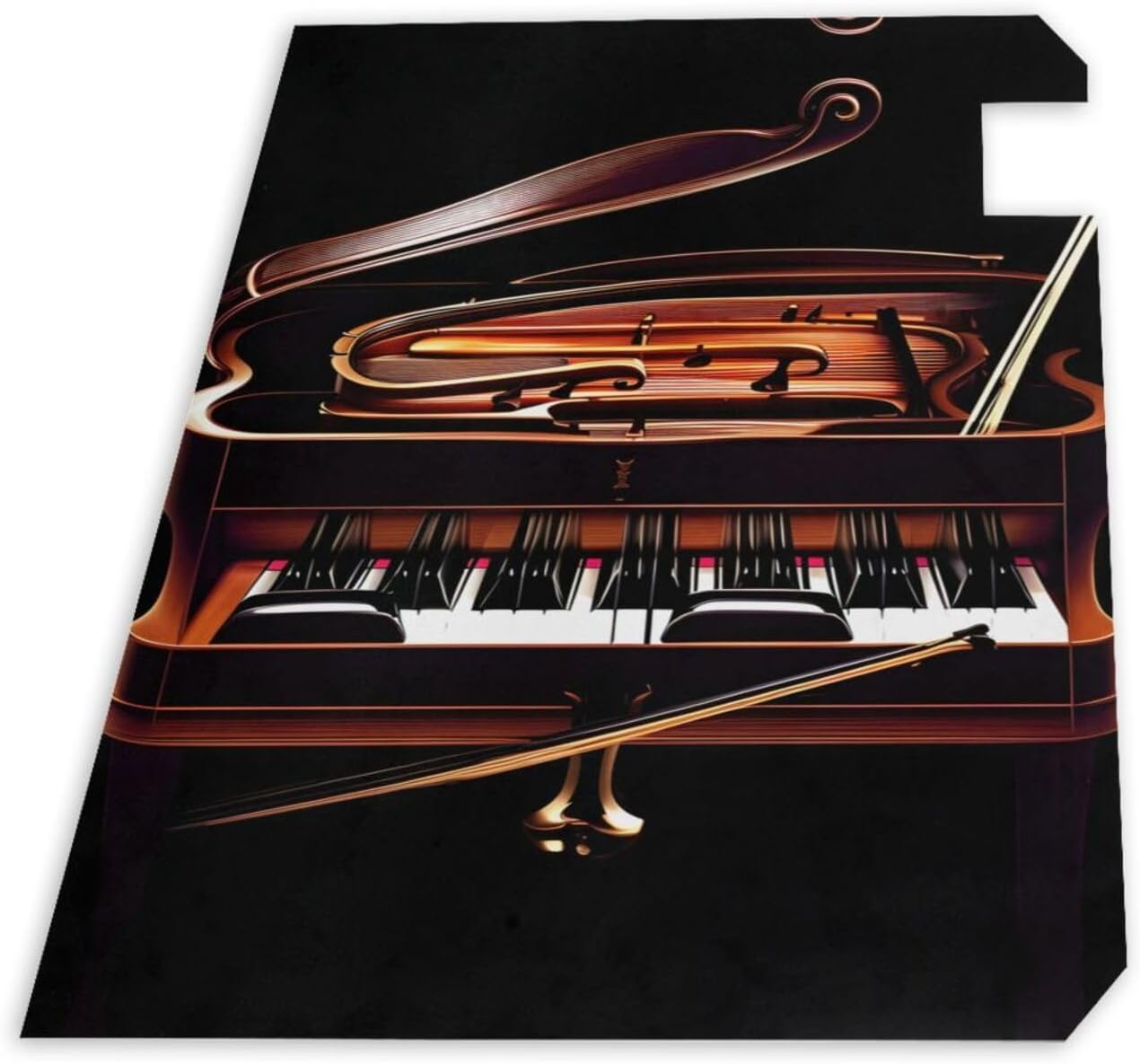 Piano Violin Music Notes Mailbox Covers Magnetic Post Box Cover Wraps Standard Size 21x18 Inches for Garden Yard Decor