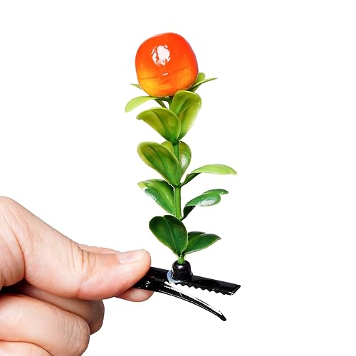 Miniatura 3 de 32 pinzas para el cabello con brotes de frijoles, divertidos clips de brote aleatorio, estilos mezclados para plantas, hierba, flores, mariposas,