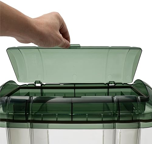 Miniatura 3 de Dispensador de cereales Dispensador de arroz dispensador de granos secos Dispensador de granos mixtos de 5 compartimentos, deflector de doble capa