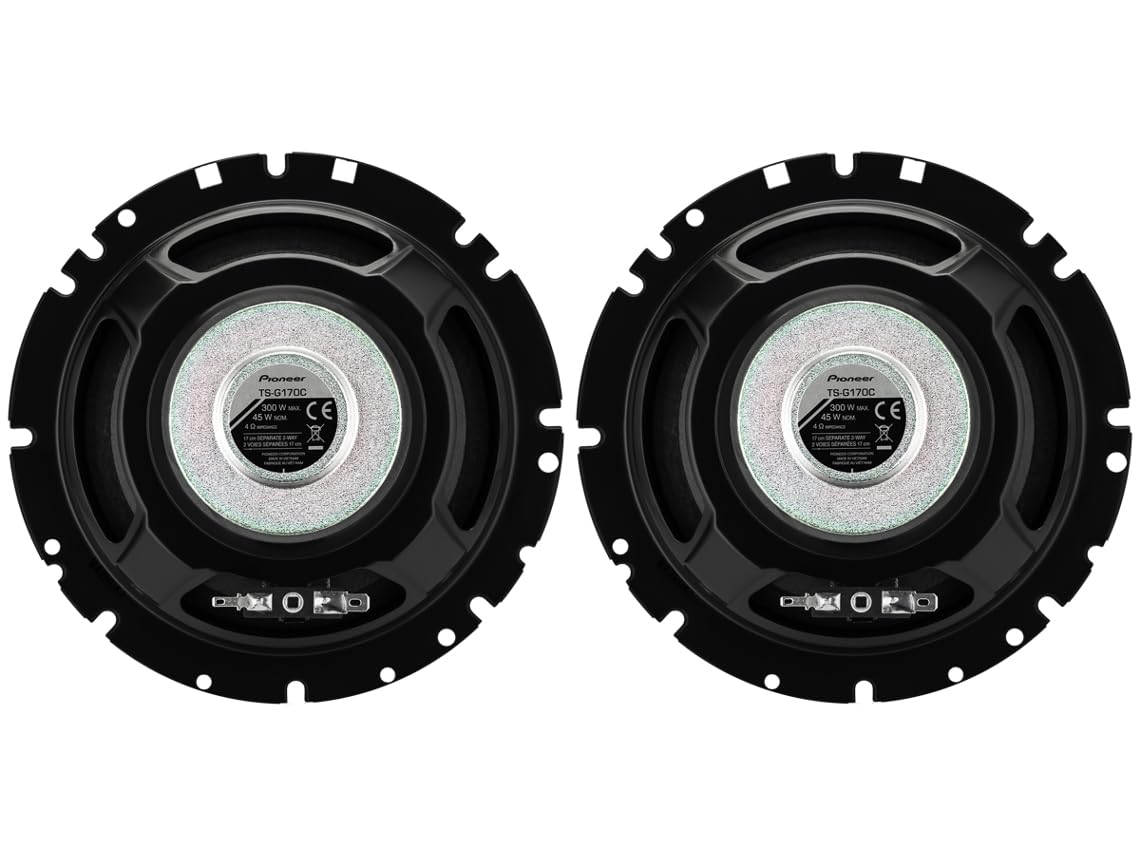 Kit 8 Casse Altoparlanti per Alfa Romeo 159 Anteriori e Posteriori, compatibile con Pioneer TSG170C +Set 4 Anelli e 4 Cavi Adattatori