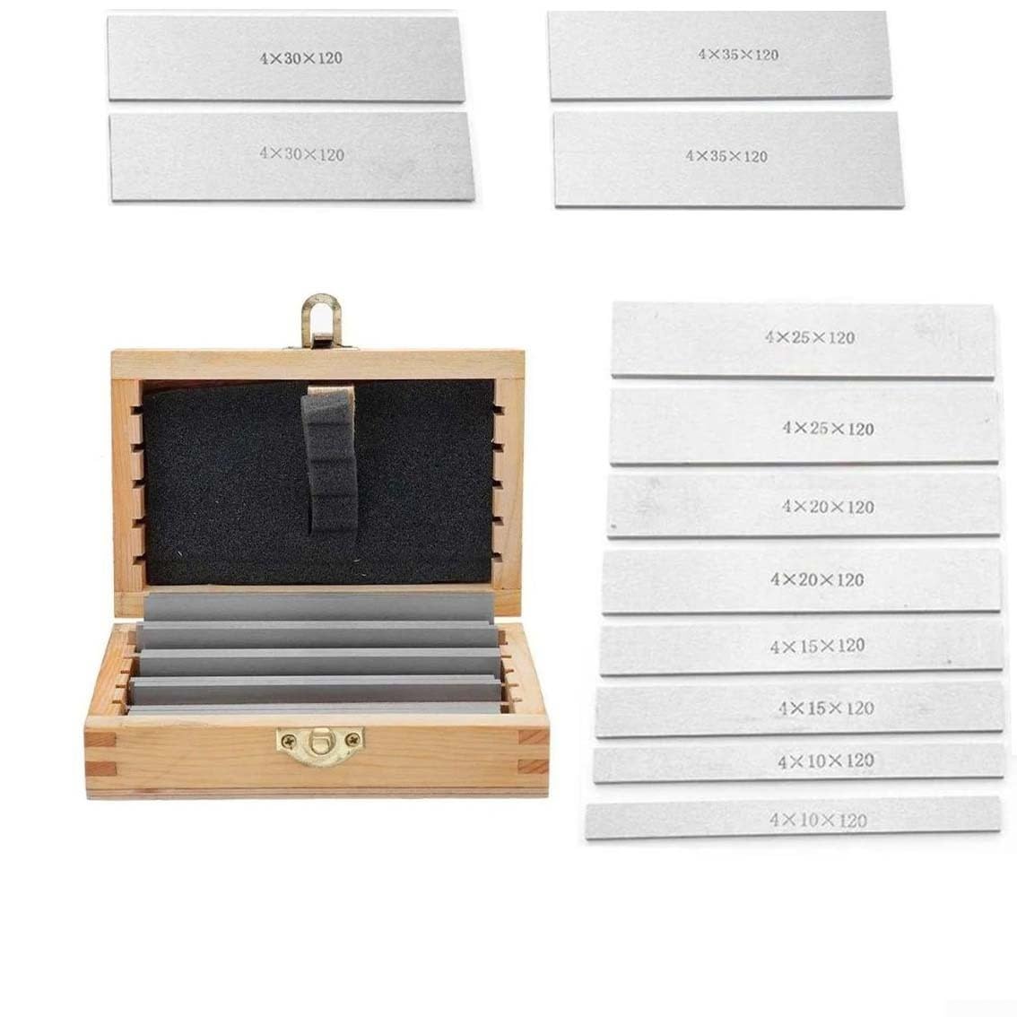 Juego de 12 piezas de almohadillas paralelas de precisión de 120 mm de longitud, bloques de fresado de metal con caja de almacenamiento para torno y máquina de molienda, herramienta de taller, acabado