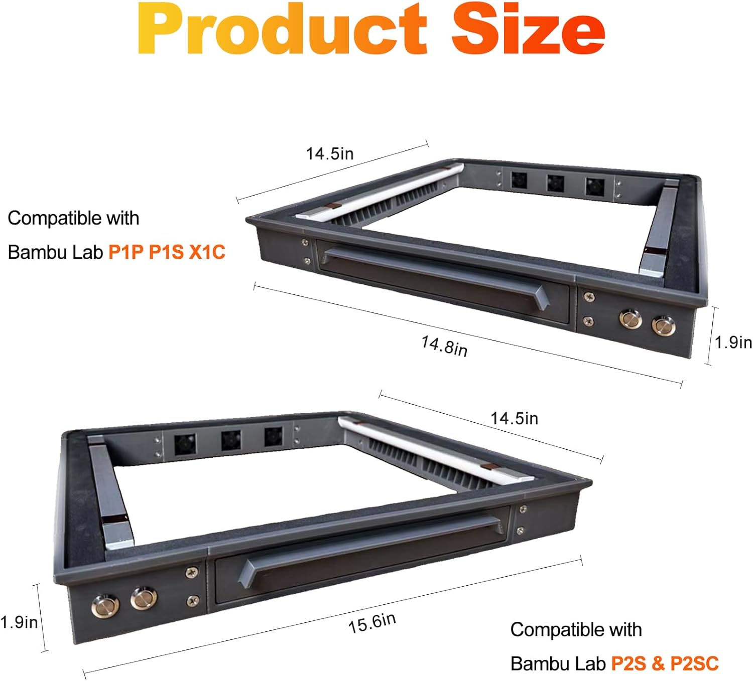 3D Printer Riser Stand for Bambu Lab, Integrated Mounting, Precise Fit, Light Enhancement & Anti-Friction Design, Cooling Stand for 3D Printers, Suitable for P2S, P2SC, P1P, P1S, and X1C Models