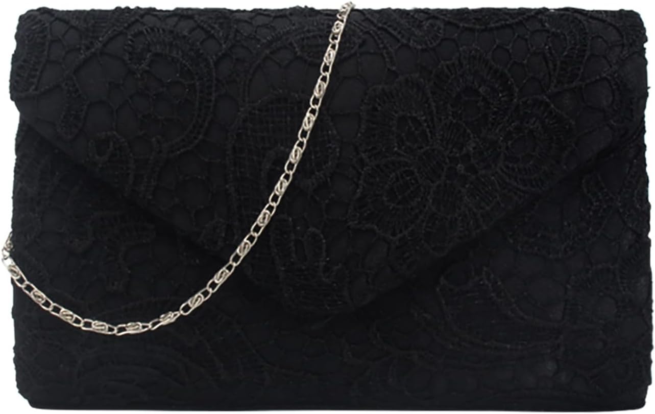Lace Clutch Purse for Women Crossbody Evening Bag Wedding Formal Party Ladies Elegance Envelope Handbag