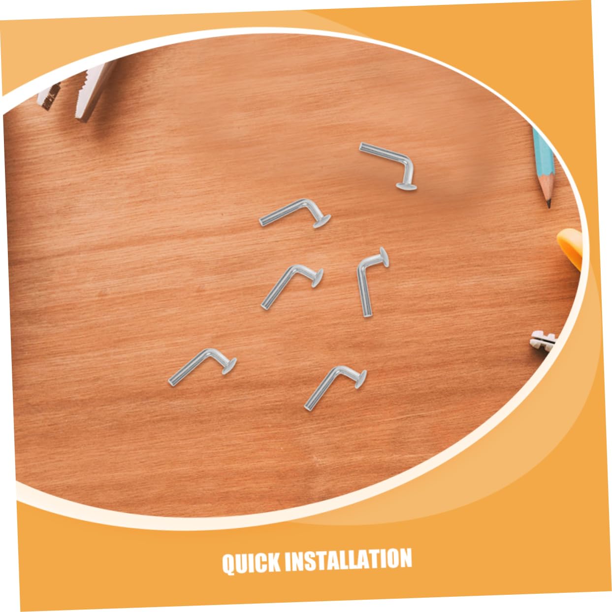 Cabilock 80pcs Galvanized L-Shaped Safety Clips Heavy Duty Pallet Rack Drop Clips M5x48mm Locking for Industrial Storage and DIY Racking Systems