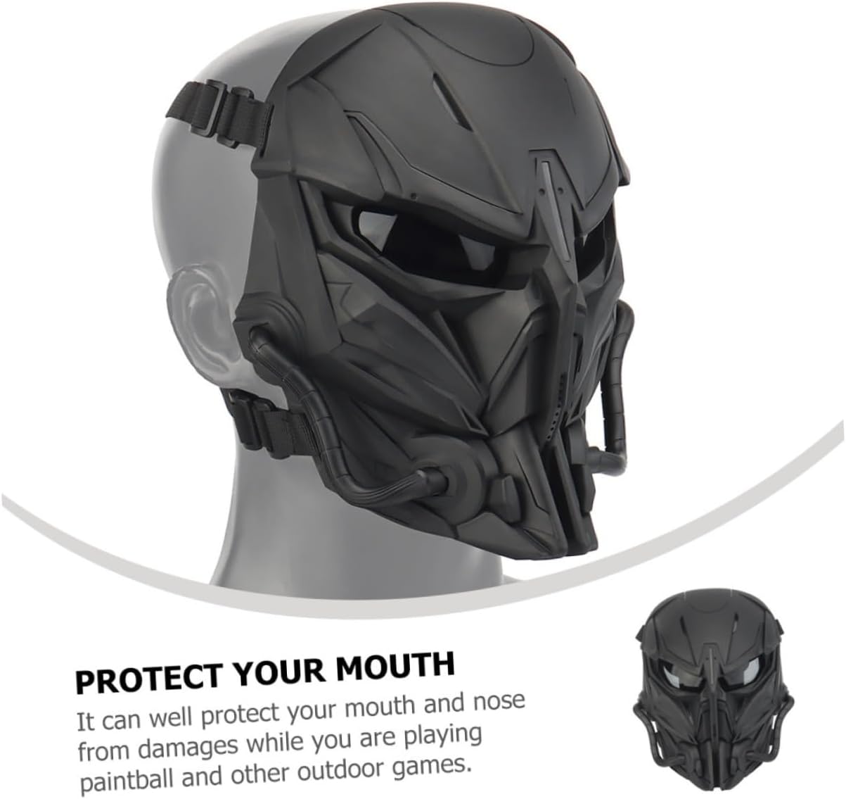 Homoyoyo Full Face Protective Mask Lightweight Design for Outdoor Cosplay and Halloween Events Breathable Face Cover Practical Craftsmanship