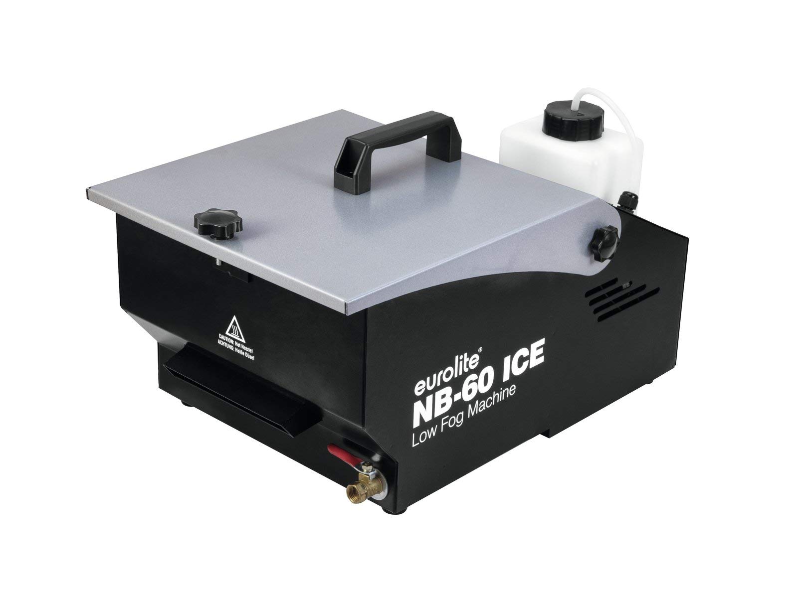 Eurolite NB-60 ICE Bodennebler | Kompakte Bodennebelmaschine mit 600 W, Timer, Eiswürfel kühlen den Nebel ab | Eine Tankfüllung und 2 kg Eis reichen für ca. 1,5 Stunden Nebeln