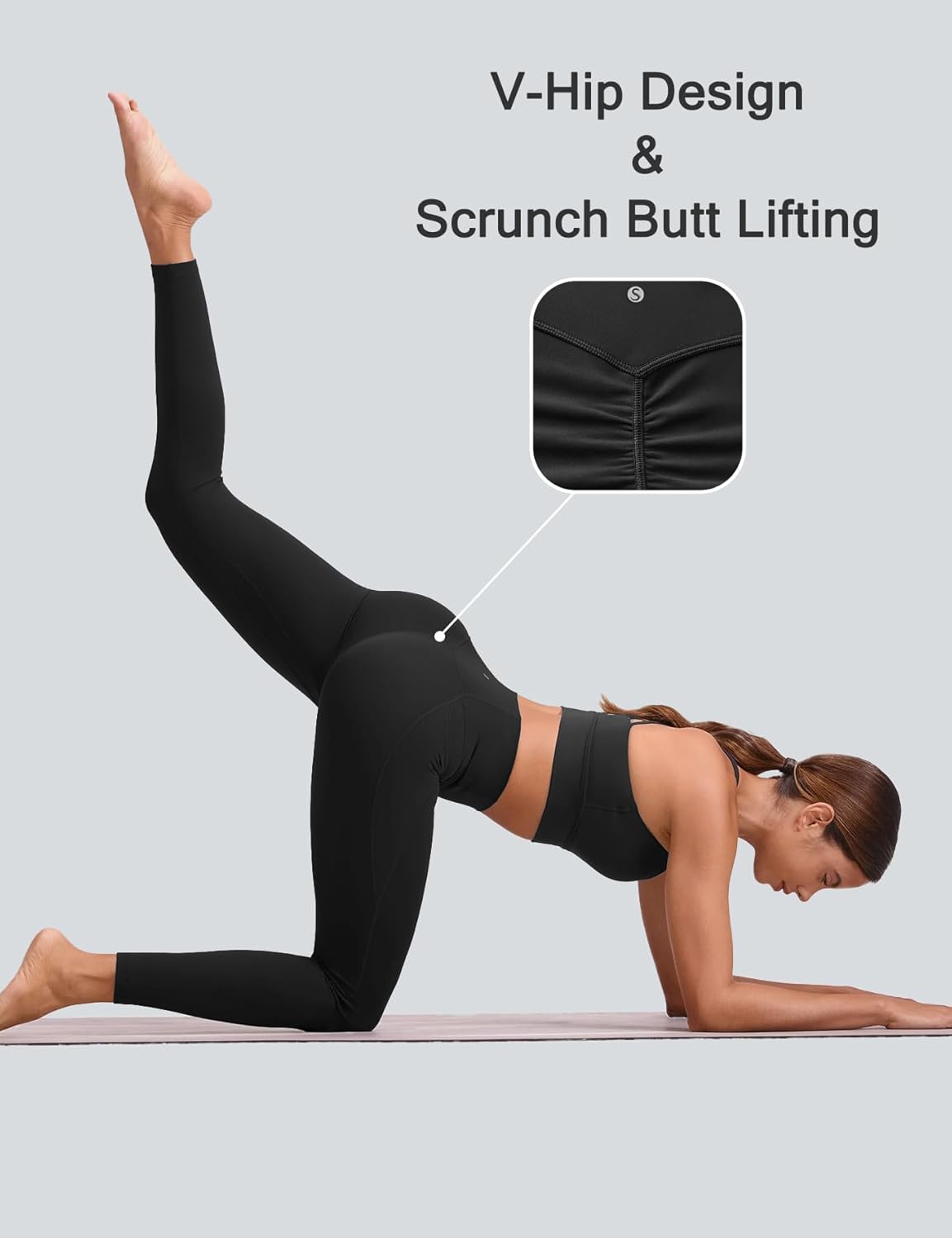 Sogetdo Yoga Leggings with Pockets Women Scrunch Butt Lifting High Waisted Buttery Soft 7/8 Length Workout Gym Pants - Image 3