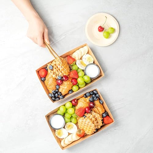 Miniatura 6 de Restaurantware Matsuri Vision - Bandejas de sushi grandes de 9 x 6 x 1.5 pulgadas, 100 cajas de embalaje de sushi a prueba de grasa, tapas se venden