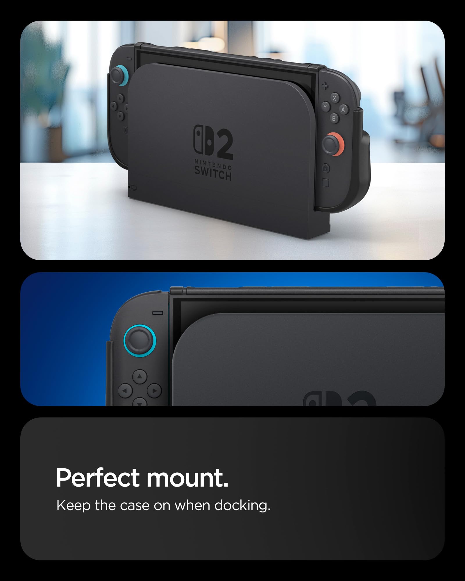 Spigen Custodia Dual Grip Compatibile con Nintendo Switch 2 2025 - Nero