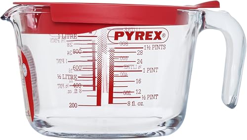 Pyrex Classic Measuring Jug with Lid, 1.0 Litre Capacity