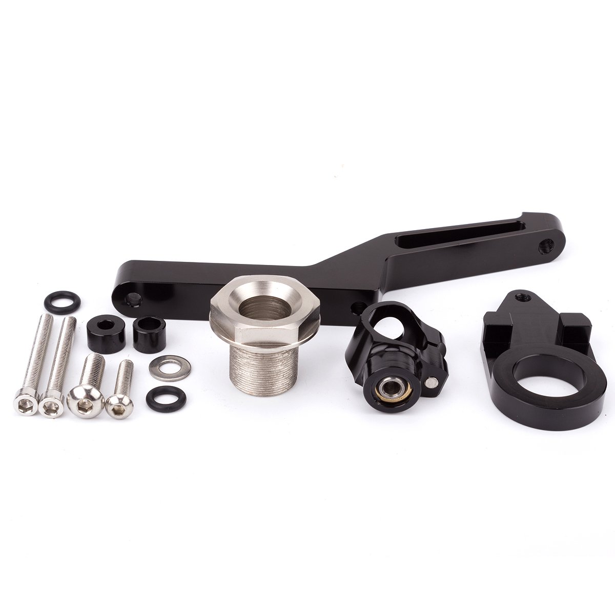 estabilizador de amortiguador de dirección de motocicleta con kit de soporte de montaje para Ninja ZX-6 R ZX6R ZX 6R 2009 2010 2011 2012 2013 2014 2015 2016 2017-2019