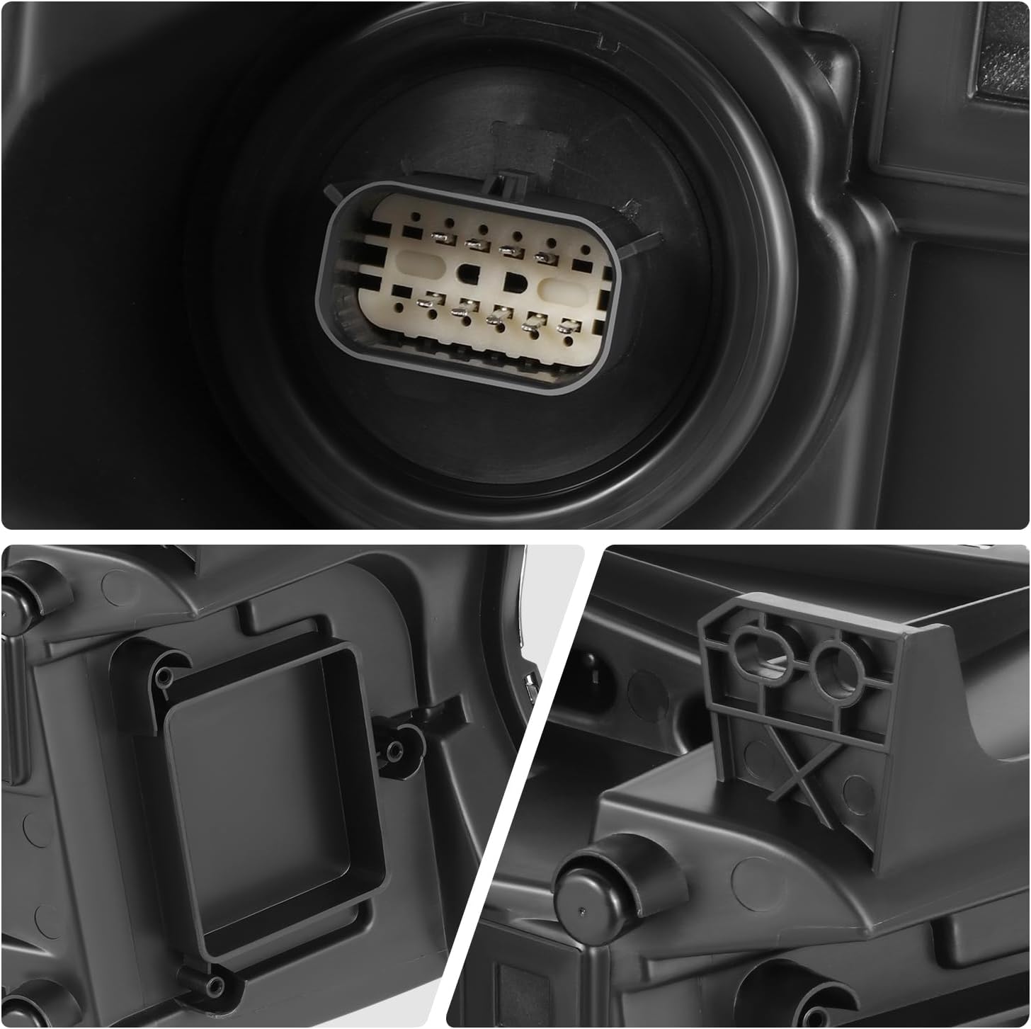 DNA MOTORING OE Style Front Left Halogen Projector Headlight Compatible With 2015-2022 Dodge Charger, OEM-HL-0286-L