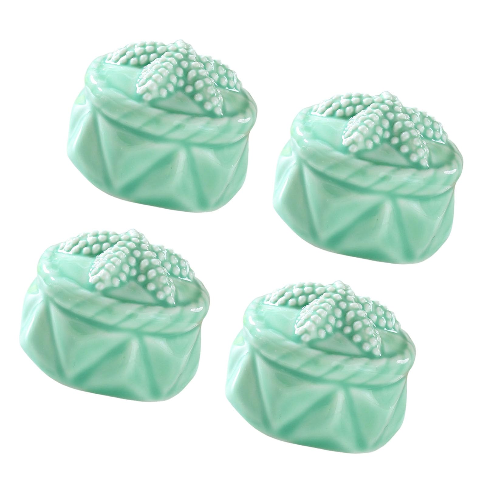 APGLSXY Of 4 Ceramic Marine Inspired Toilet Bolt Covers Decorative Bathroom Accessories for Water Theme Decor Easy Install Toilet Bolts