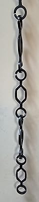 KAM Home RAIN Chain Link rain Chain with Gutter Adapter for Rain Chain Installation kit Handmade (10 FEET, Brown)