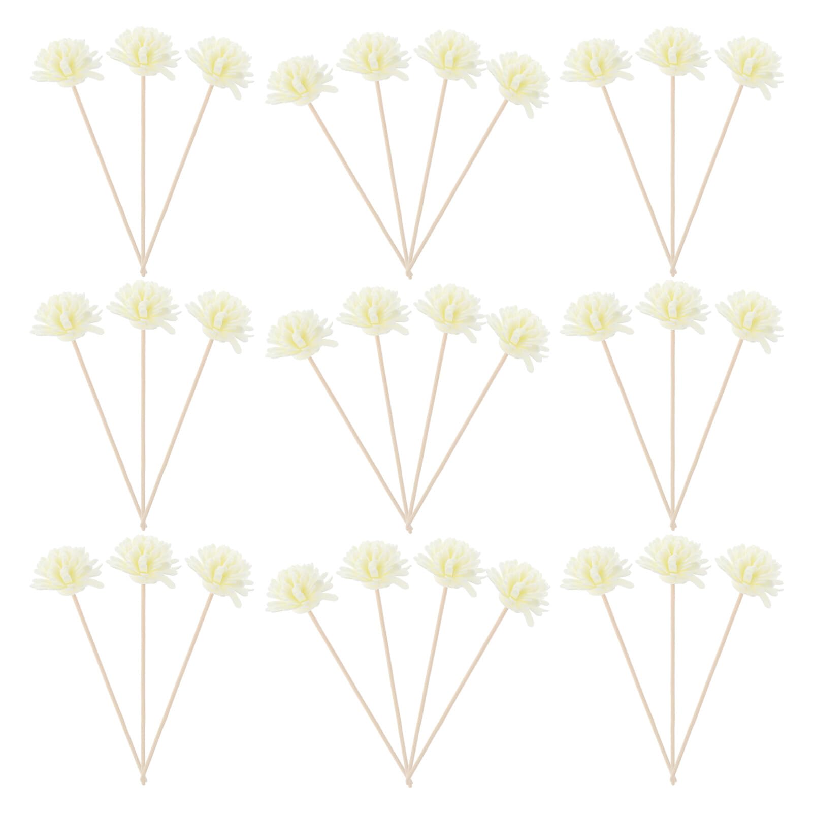 Lurrose 30pcs Flower Reed Diffuser Sticks Rattan Reed Fragrance Diffuser and Flower Replacement Refill Rattan Sticks Perfume Accessories for Home Office and Car
