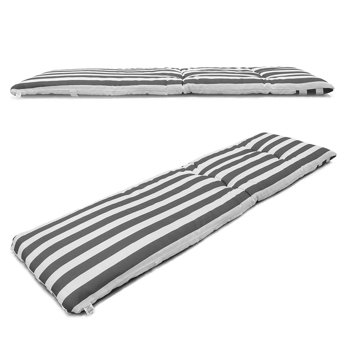 VIGIVISION Cojín Tumbona. Colchóneta para Tumbona Medidas 180x55X8cm. Gris