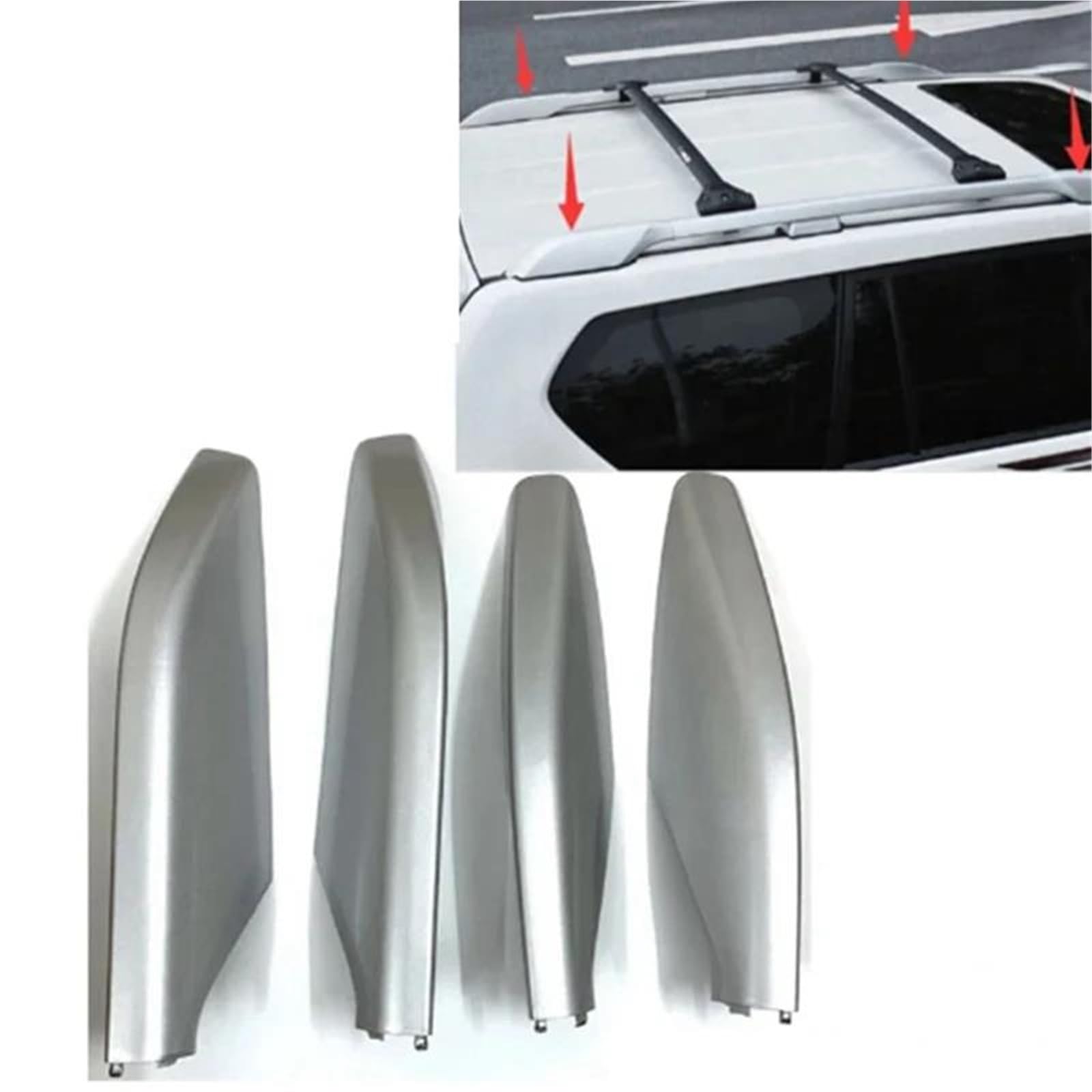 Portapacchi per Auto, Copertura per Portapacchi, Protezione terminale per Barre portabagagli 6349260040 per Toyota, Land Cruiser, Prado LC120 2003-2009