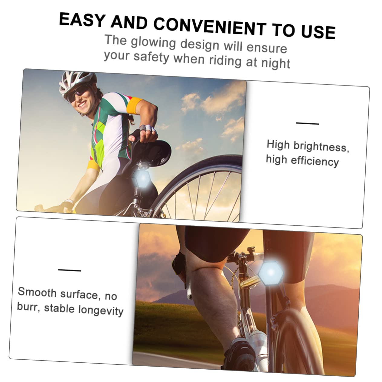 PRETYZOOM 1PC Rechargeable Mountain Bike Tail Light Safety LED Taillight for Night Riding Durable Design for Enhanced Visibility and Longevity