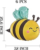 Vista 46 de 9 Pcs Zebra Elephant Jungle Safari Balloons Foil Helium Monkey Lion Zebra Giraffe Leopard Crocodile Bee Fox Shaped Animal Balloons for Wildlife