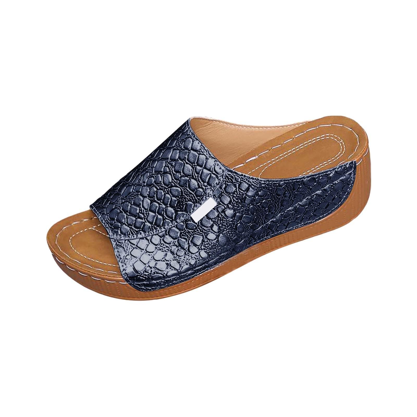 Sabots En Cuir Pour Femme - Large Largeur - Bout Fermé